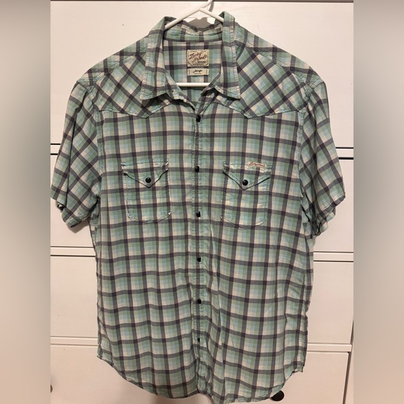 Lucky Brand Mens Button Down Short Sleeve Shirt - Picture 1 of 3